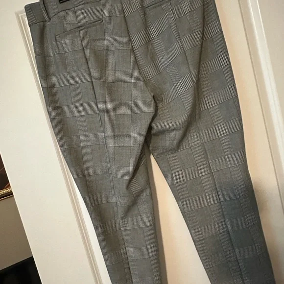 J. Crew Black and White Plaid Trousers - Picture 2 of 7